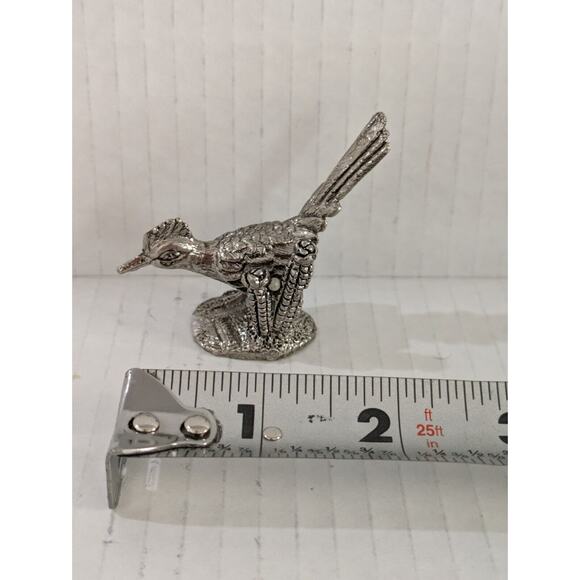 MINIATURE PEWTER JC Road Runner Pheasant Bird Figurine - Picture 3 of 6